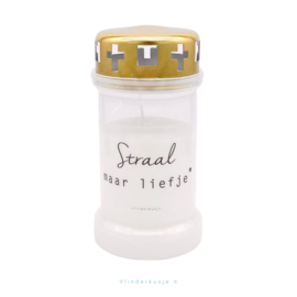 Herdenkingskaars 'Lichtje voor jou' / keuze uit 6 gedichtjes/designs