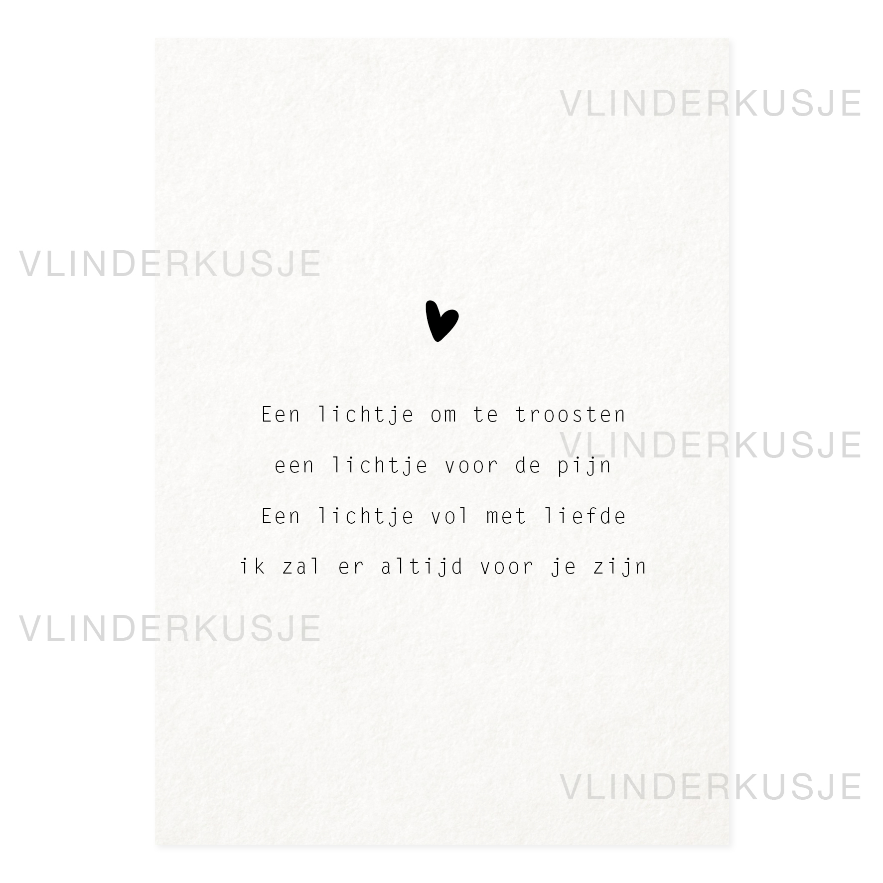 A6 Ansichtkaart / Lichtje om te troosten