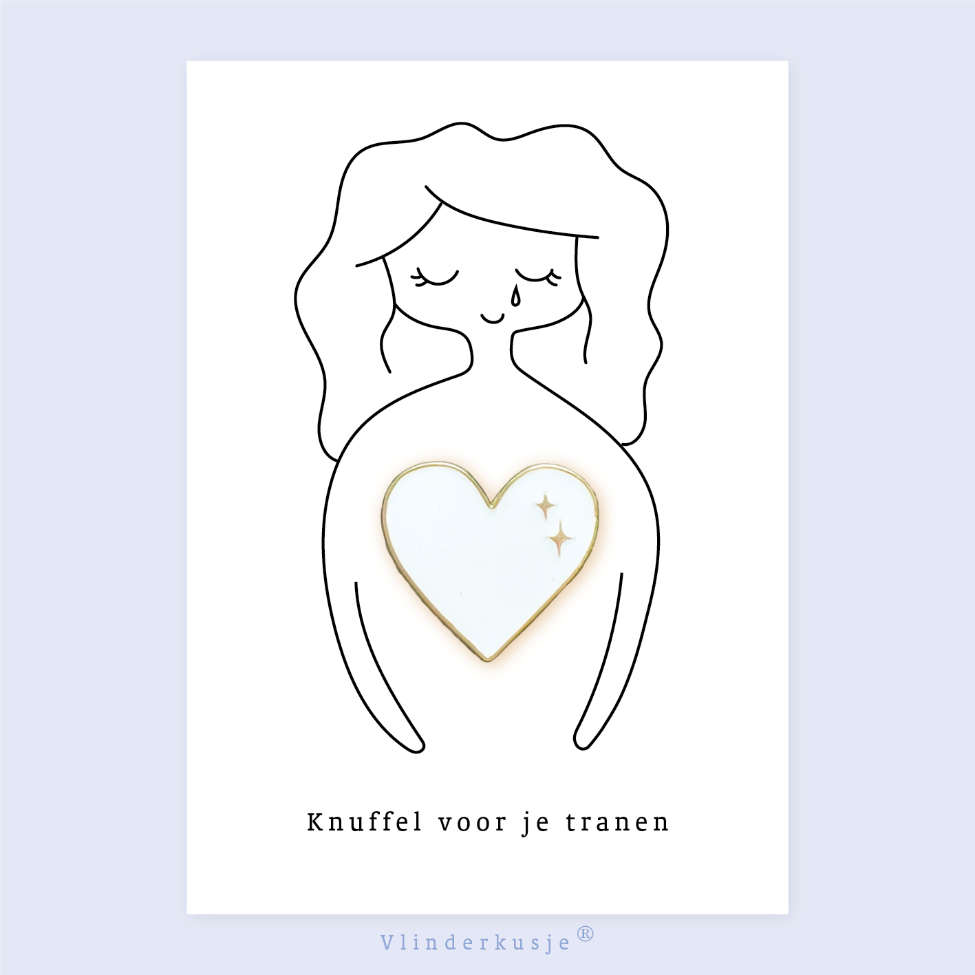 PIN ‘Knuffel voor je tranen’ / met gedichtje