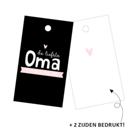 Kaartje liefste oma cadeaulabel