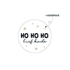 Cadeaustickers kerst ho ho ho lief kado set 5 stuks