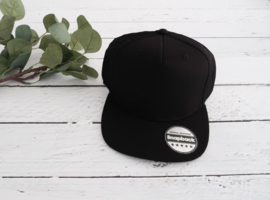 Snapback pet zwart voor volwassene met naam of tekst