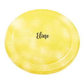 Glitter frisbee geel