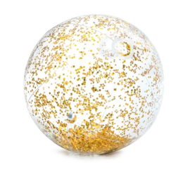 Strandbal glitter goud