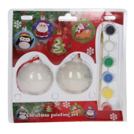 Kerstballen schilderen set