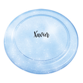 Glitter frisbee blauw