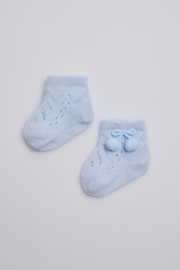 Neugeborenes Baby Socken Arbeit mit Polka Dots | hellblau