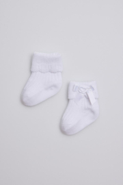 Newborn Baby sokjes met strikje | wit