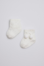 Neugeborenes Baby Socken mit Polka Dot Druck | Elfenbein