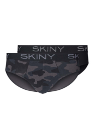 Heren slip 2 pak Skiny | Camouflage selection | zwart camo