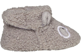 Pantoffels baby grijs beestje | boot slippers anti slip