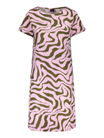 Nanso Nacht großes Hemd Savanna | rosa / grün-braun