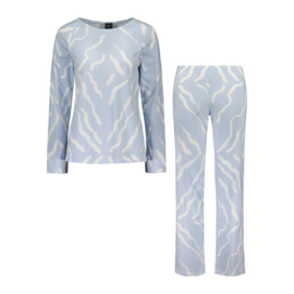 Nanso pyjama dames Selina | lichtblauw wit