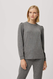 Lounge jersey sweater dames | YM | superzacht grey melange