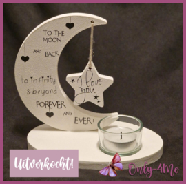 Theelichthouder "To the Moon..." € 16,99