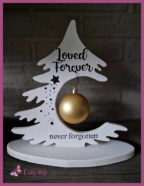 Kerstboom wit met kerstbal € 17,50