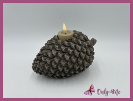 Theelichthouder dennenappel € 19,99