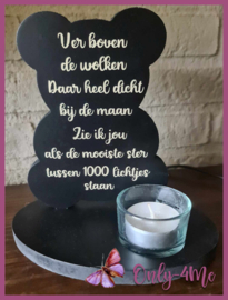 Theelichthouder Beer zwart "Ver boven..,"€ 16,99