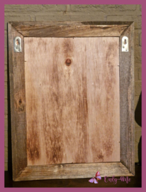 Landelijk houten fotolijst met Schotse Hooglander € 29,99