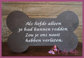 Hondenbot antraciet "Als Liefde..."€ 16,99