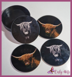 Onderzetters Schotse Hooglander zwart € 12,99