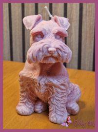 Kaars "Schnauzer" roze € 9,99