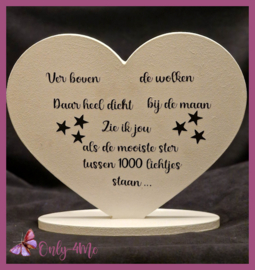 Hart wit"Ver boven de wolken.... "€ 17,99