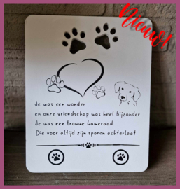 Bord met hondenpoot € 16,99