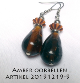 amber oorbellen