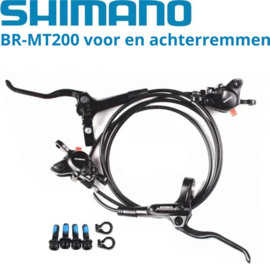 Shimano MT-200 hydraulische schijfrem set (voor + achter)