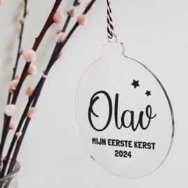 Kerstbal plexiglas | Eerste Kerst
