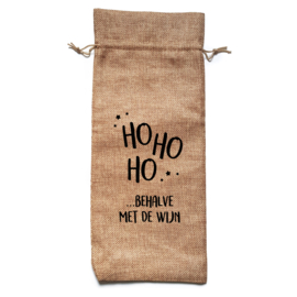 Jute wijnzak Ho Ho Ho | 10 stuks
