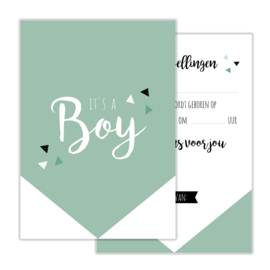 Invulkaart Babyshower Boy | Set van 5
