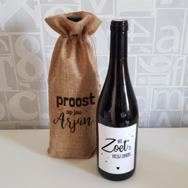 Jute wijnzak | Proost