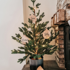 Kerstbal hout | Met naam