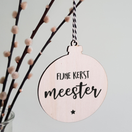 Kerstbal hout | Meester