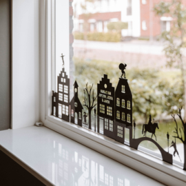 Raamstickers | Huisjes #2