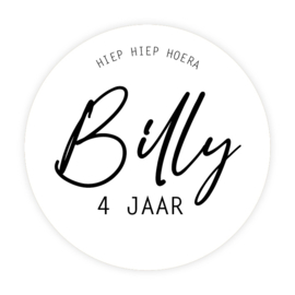 Verjaardag sticker met naam | 5 stuks