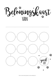 Printable Beloningskaart