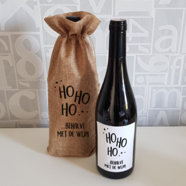 Jute wijnzak | Ho ho ho