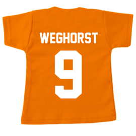 T-shirt kind | Oranje rugnummer