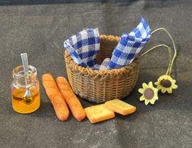 Picknickmand, blauw, 8 stuks