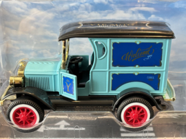 Retro bestelwagen, turquoise