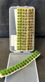 Mini grass tufts, vier kleuren