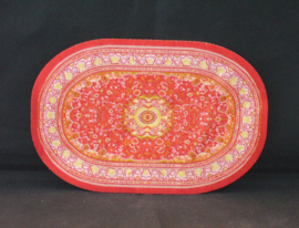 Vloerkleed ovaal, rood