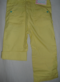 Lange gele broek met oprolbare pijpjes, BFC, mt 86