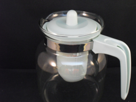 Theepot voor verse thee of theezakje, mintgroen
