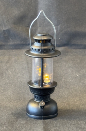 Lantaarn, retro, zwart met led lichtje