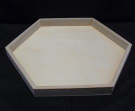 Dienblad zes-hoekig, middel, 22,5 cm