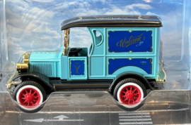 Retro bestelwagen, turquoise